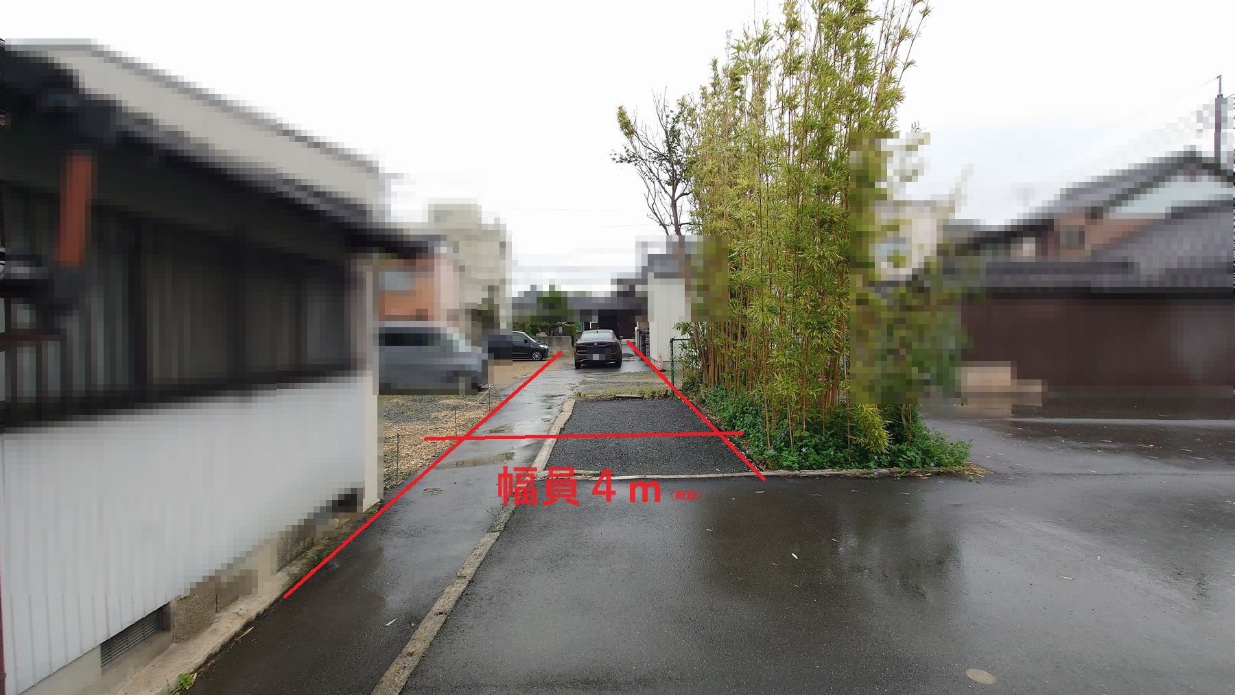 防府市松崎町 道幅