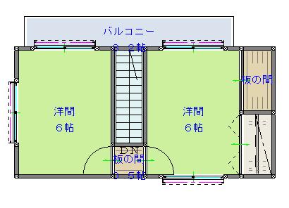 防府市田島 間取り2階